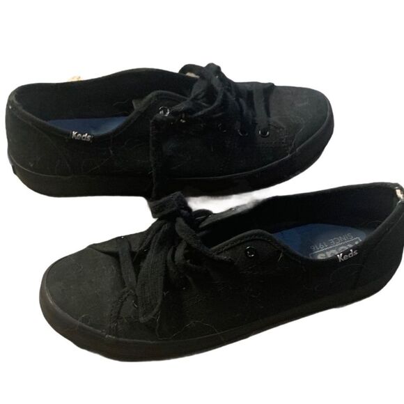 Keds womens black GUC Size 7.5 - Picture 1 of 3